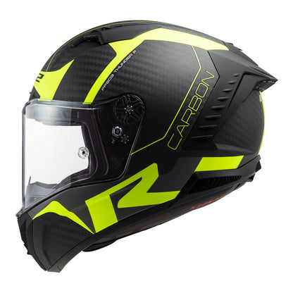 LS2 FF805C Thunder Carbon Helmet -  Matte Carbon / Hi-Vis Yellow