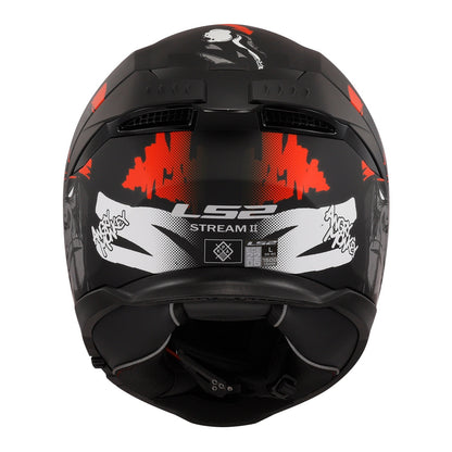 LS2 FF808 Stream II Angry Monkey Helmet - Matte Black / Red 06