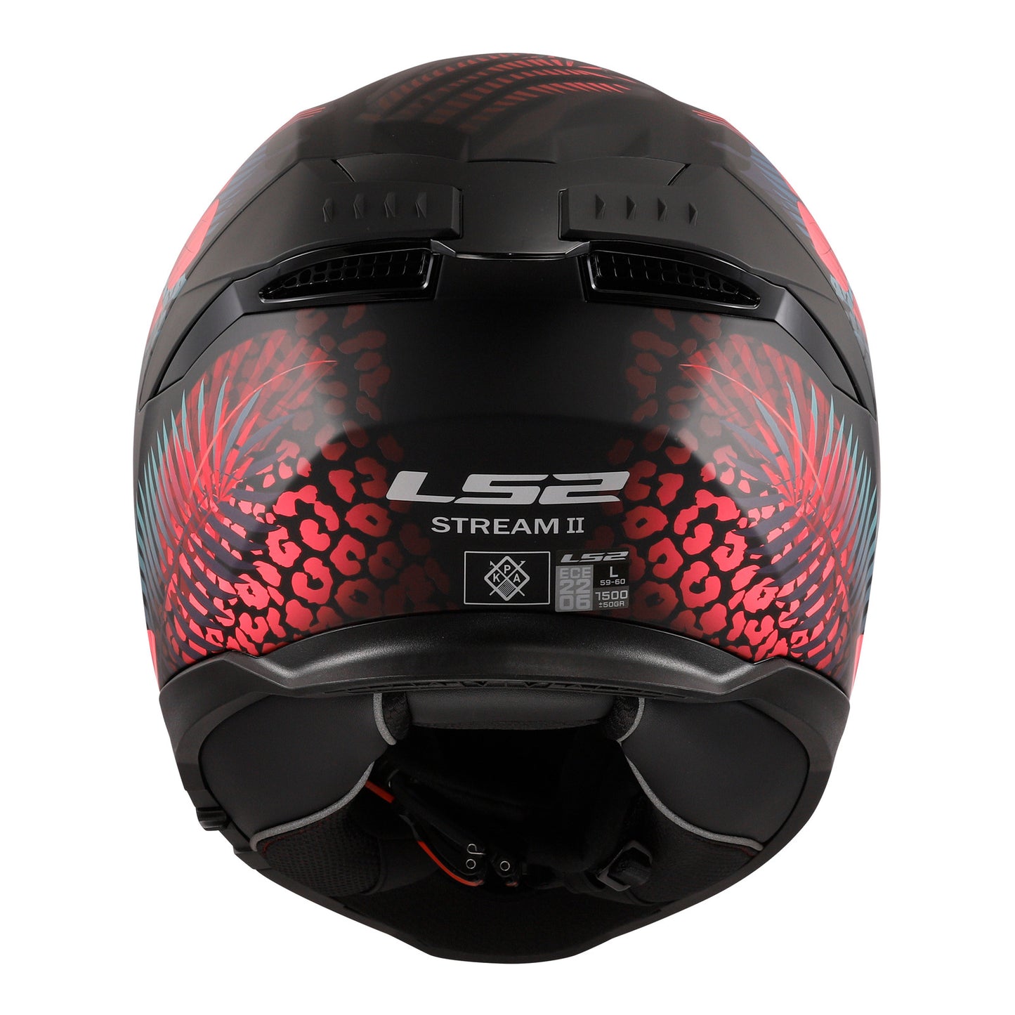 LS2 FF808 Stream II Jungle Helmet - Matte Black / Pink / Blue 06