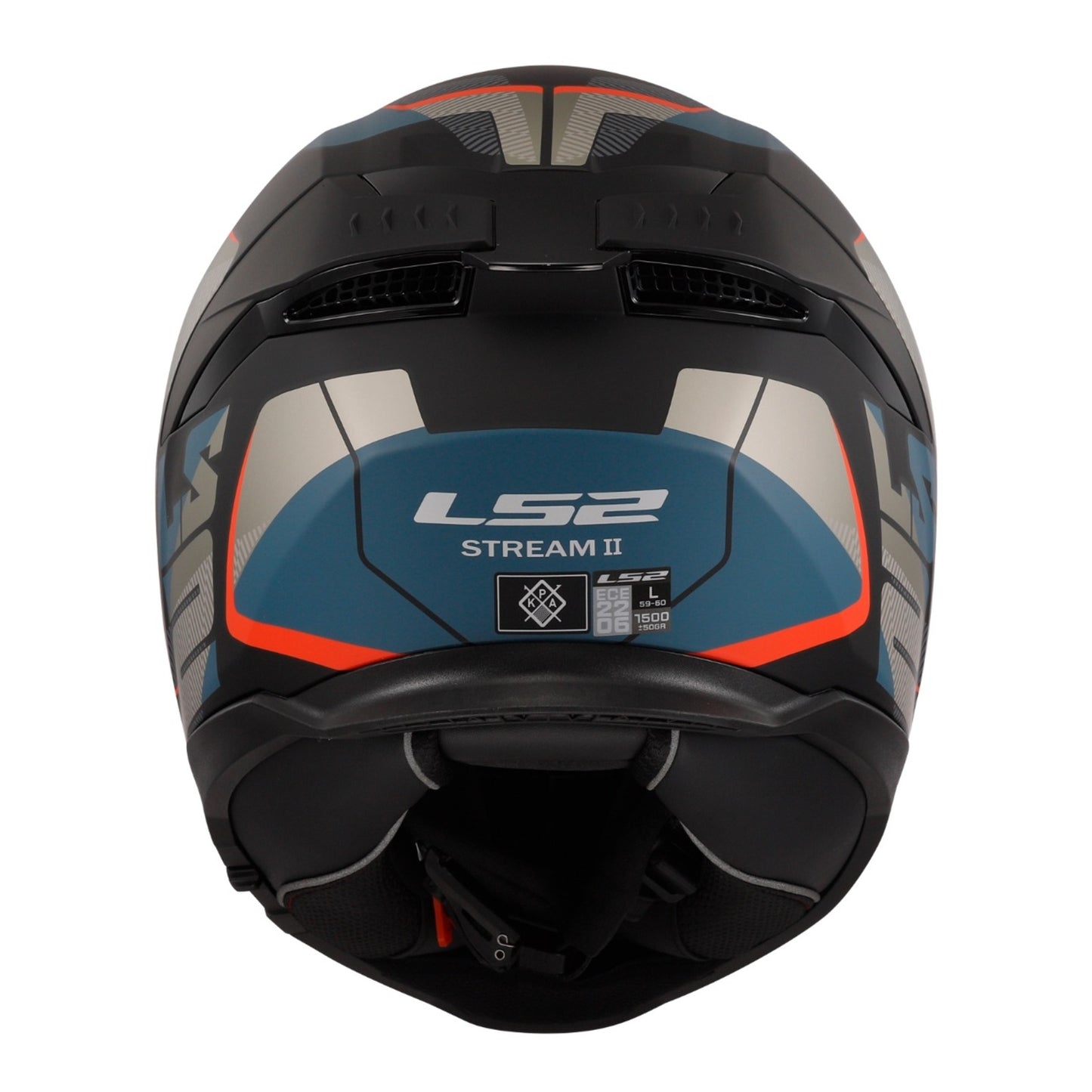 LS2 FF808 Stream II Road Helmet - Matte Black / Blue 06