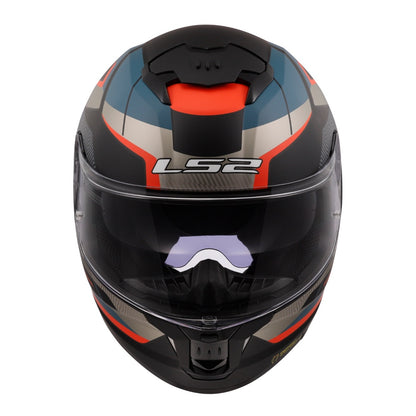 LS2 FF808 Stream II Road Helmet - Matte Black / Blue 06