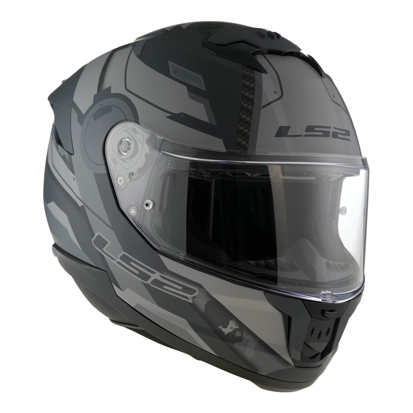 LS2 FF808 Stream II Shadow Helmet - Matte Titanium / Grey 06