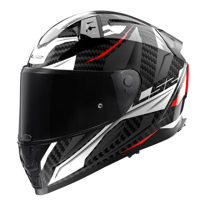 LS2 FF811 Vector IIC Savage Helmet - White / Red / Grey 06