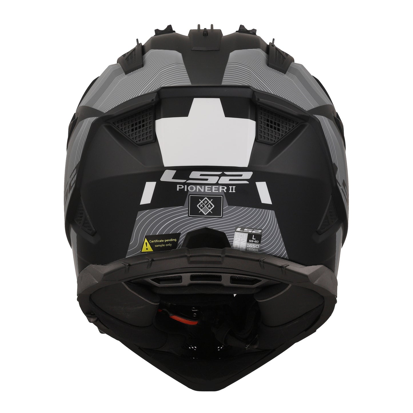 LS2 MX702 Pioneer II Hill Helmet - Matte Black / White 06