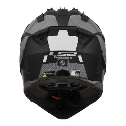 LS2 MX702 Pioneer II Hill Helmet - Matte Black / White 06
