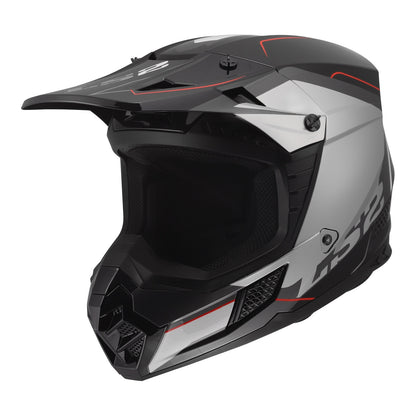 LS2 MX706 COZ Arched Helmet - Black / Silver / Titanium