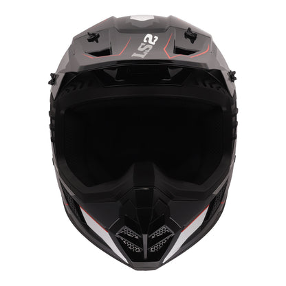 LS2 MX706 COZ Arched Helmet - Black / Silver / Titanium