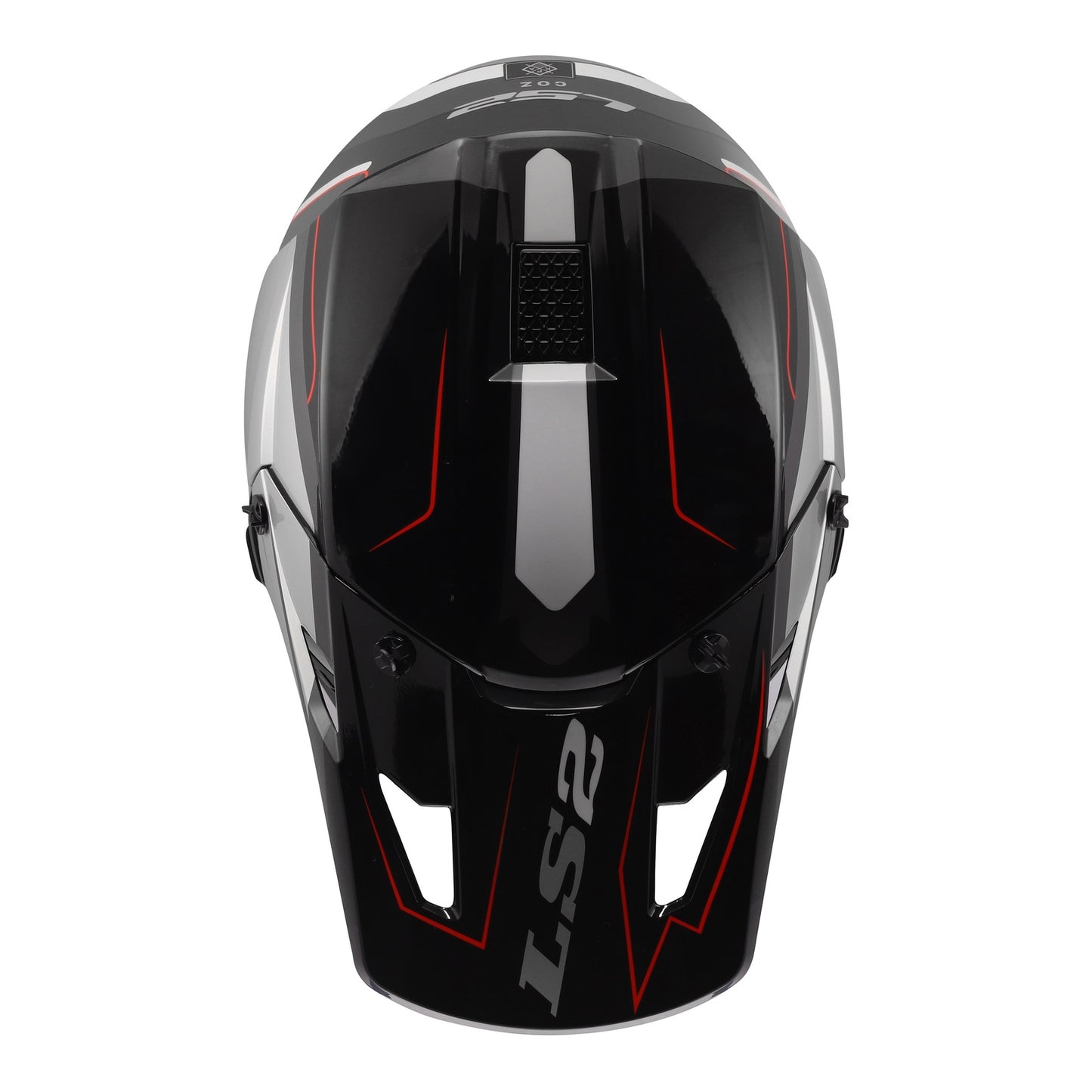 LS2 MX706 COZ Arched Helmet - Black / Silver / Titanium