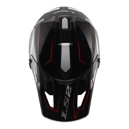 LS2 MX706 COZ Arched Helmet - Black / Silver / Titanium