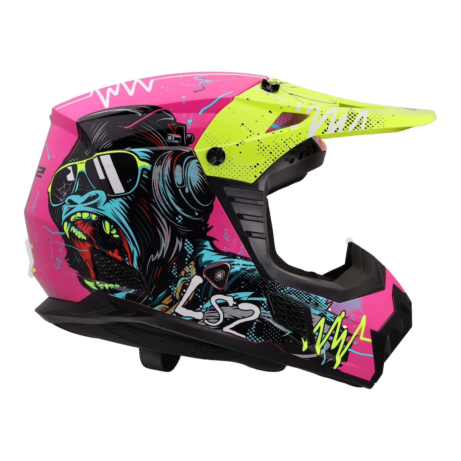 LS2 MX706J COZ Gorilla Helmet - Gloss Purple