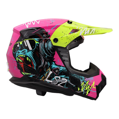 LS2 MX706J COZ Gorilla Helmet - Gloss Purple