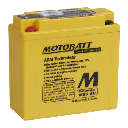Motobatt Battery Quadflex 12V AGM - MB5.5U  *10
