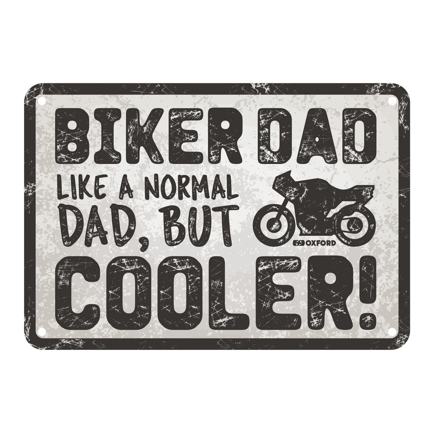 Oxford Garage Metal Sign: Biker Dad, Like a Normal Dad, But Cooler