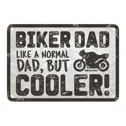 Oxford Garage Metal Sign: Biker Dad, Like a Normal Dad, But Cooler