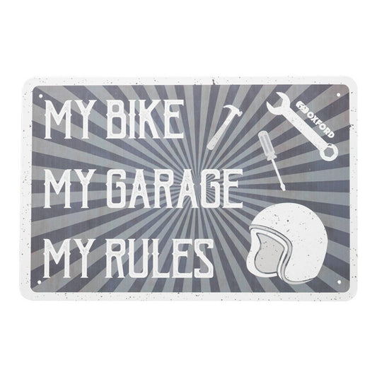 Oxford Garage Metal Sign: My Rules