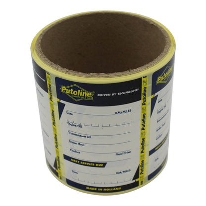 Putoline Service Reminder Label (100 Pack)