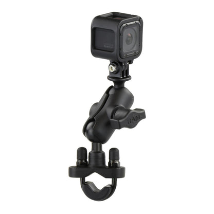 RAM Handlebar U-Bolt Double Ball Mount with Action Camera Adapter