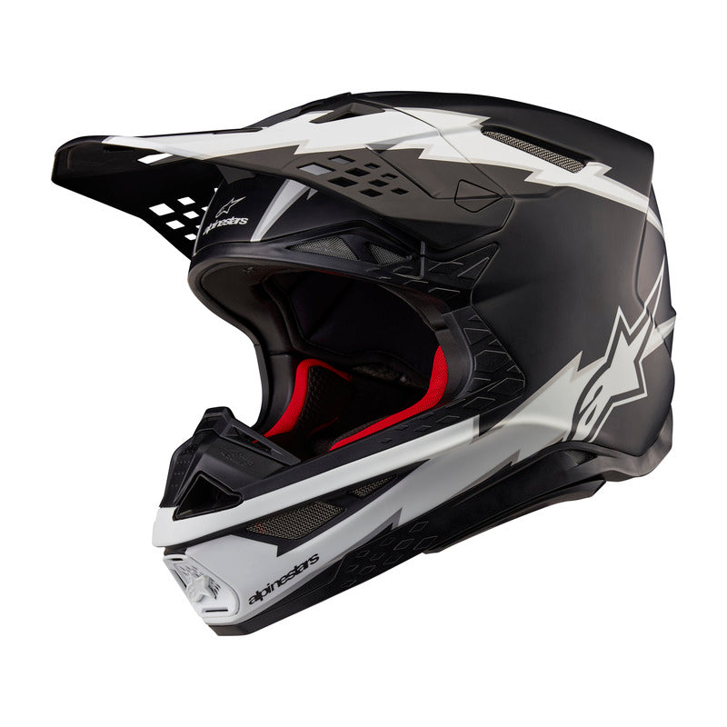 Alpinestars SUPERTECH SM10 AMPRESS HELMET ECE 22.06 BLACK WHITE MATT