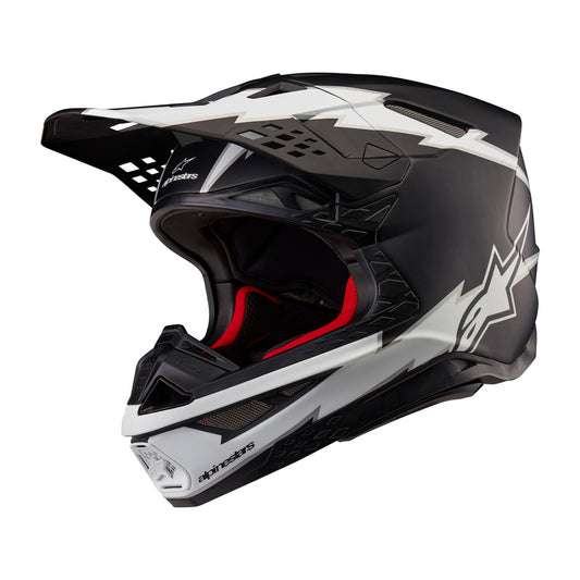 Alpinestars SUPERTECH SM10 AMPRESS HELMET ECE 22.06 BLACK WHITE MATT