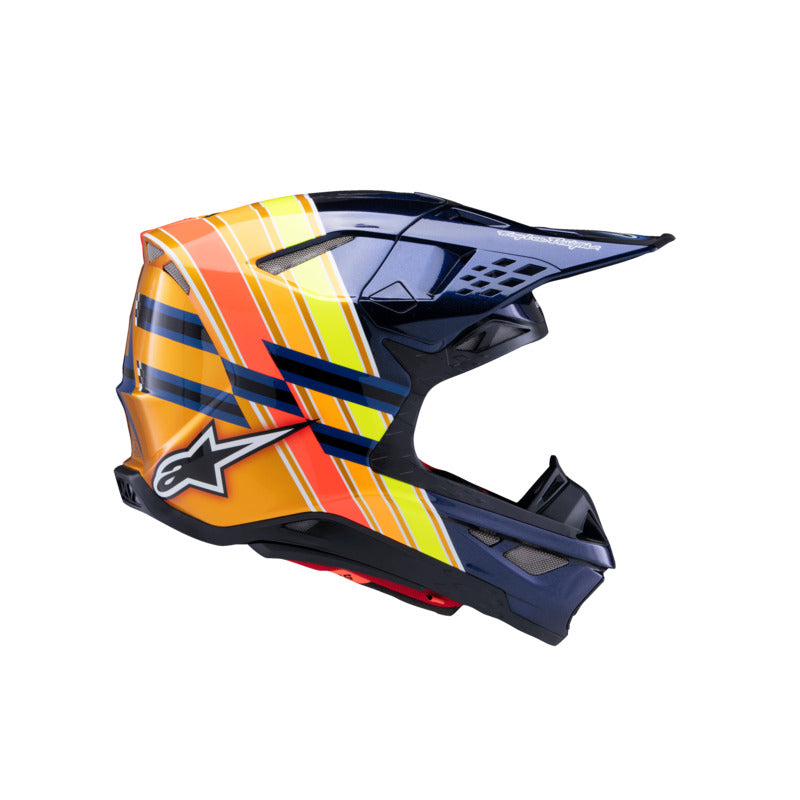 Alpinestars Sm10 Tld Edition 25 Ece06 Helmet - Dark-Blue Orange Fluro-Yellow Red Glossy