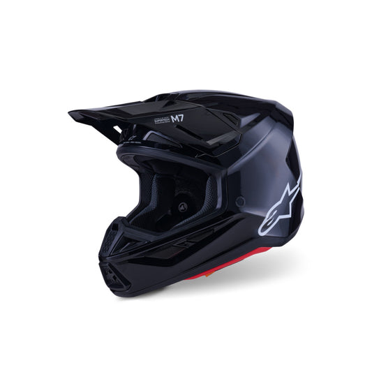 Alpinestars SM7 SOLID HELMET ECE06 BLACK GLOSSY