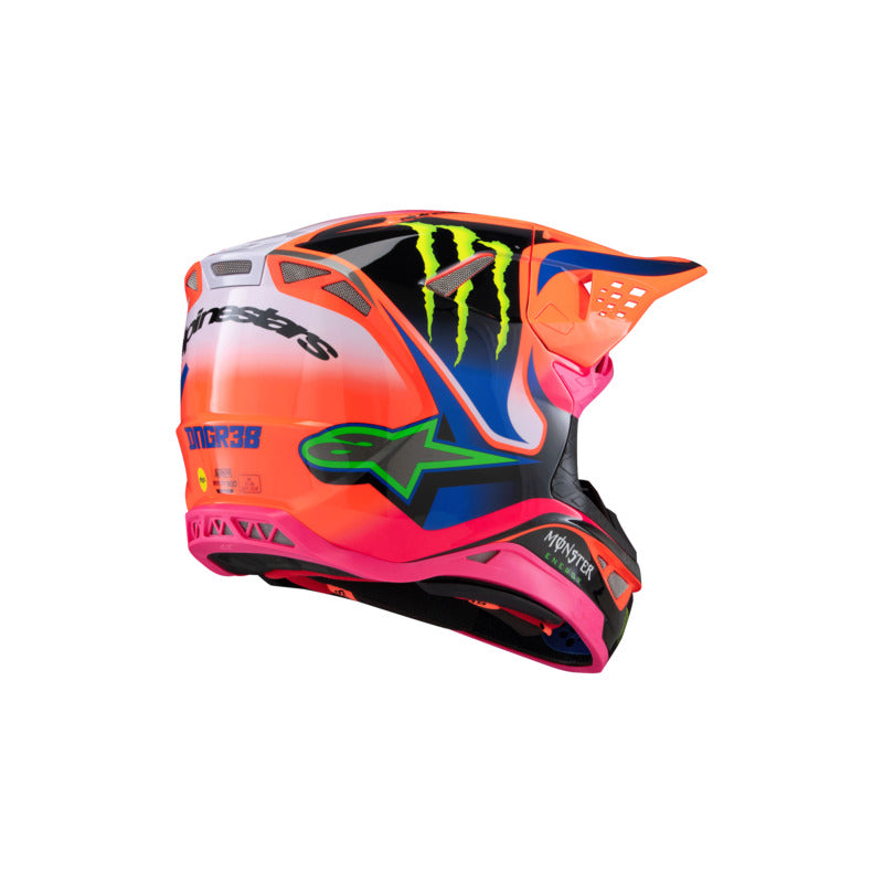 Alpinestars SM10 DEEGAN HELMET ECE06 FLURO-ORANGE PURPLE FLURO-PINK
