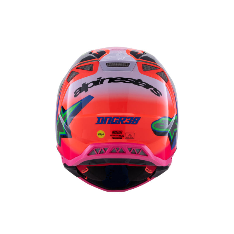 Alpinestars SM10 DEEGAN HELMET ECE06 FLURO-ORANGE PURPLE FLURO-PINK
