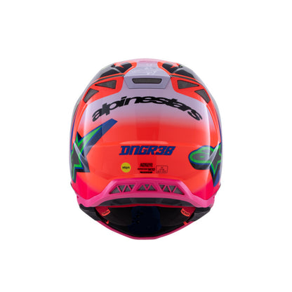Alpinestars SM10 DEEGAN HELMET ECE06 FLURO-ORANGE PURPLE FLURO-PINK