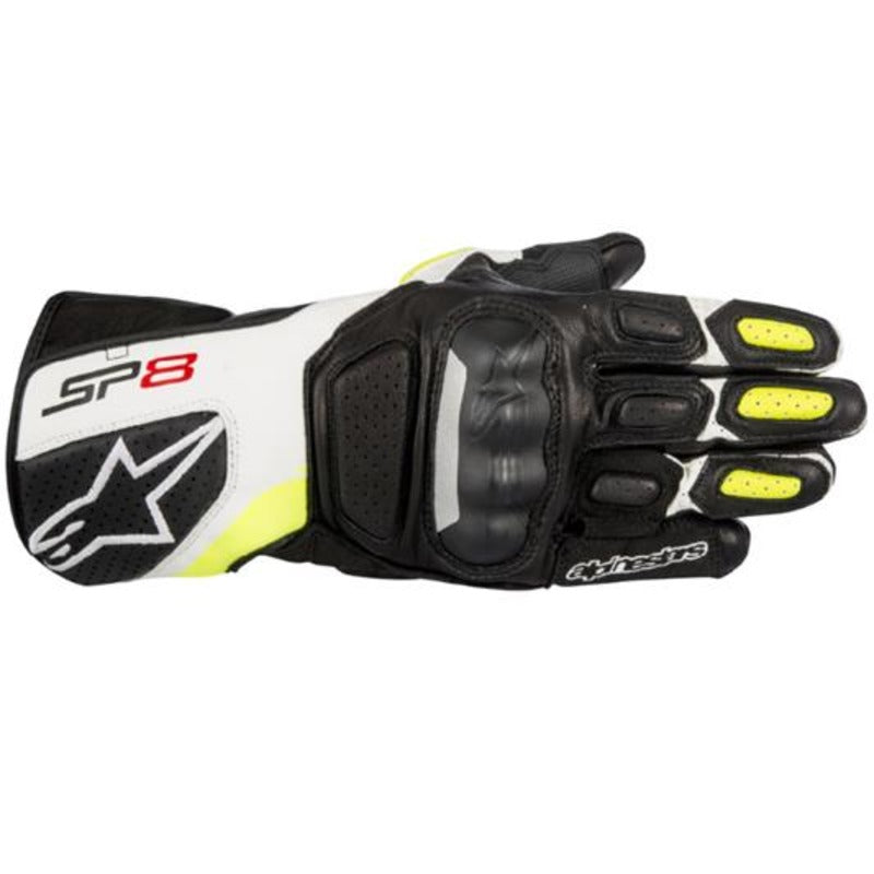 Alpinestars SP2 V3 Leather Glove Black/White/Fluro
