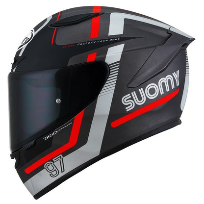 Suomy TRACK-1 E06 NINETY SEVEN Gun Metal / RED