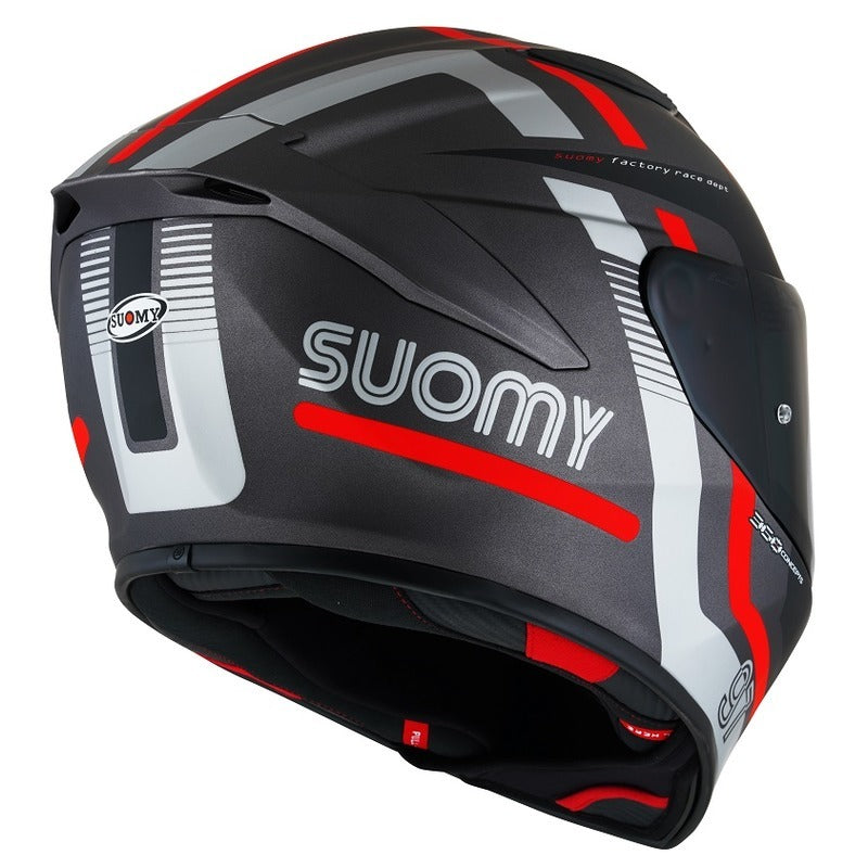 Suomy TRACK-1 E06 NINETY SEVEN Gun Metal / RED