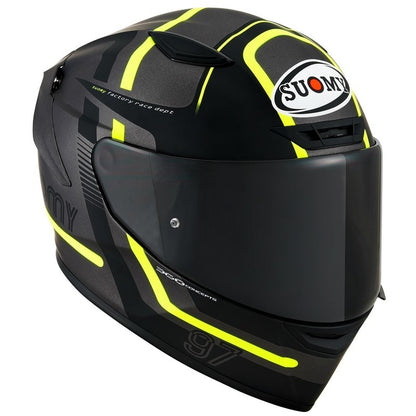 Suomy TRACK-1 E06 NINETY SEVEN Gun Metal / Yellow