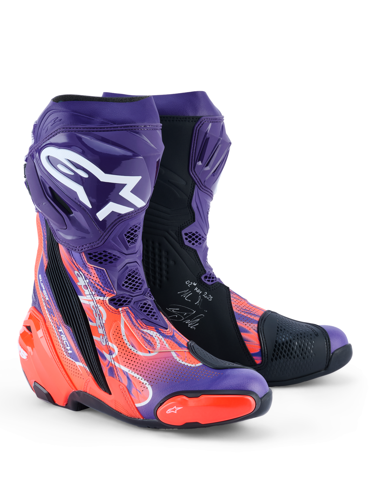 Alpinestars SUPERTECH R LE FLYTE VENTED BOOTS | PURPLE RED BLACK (Jorge Martin)