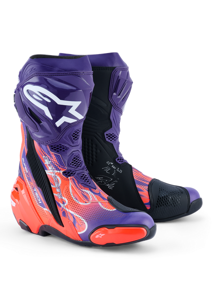 Alpinestars SUPERTECH R LE FLYTE VENTED BOOTS | PURPLE RED BLACK (Jorge Martin)