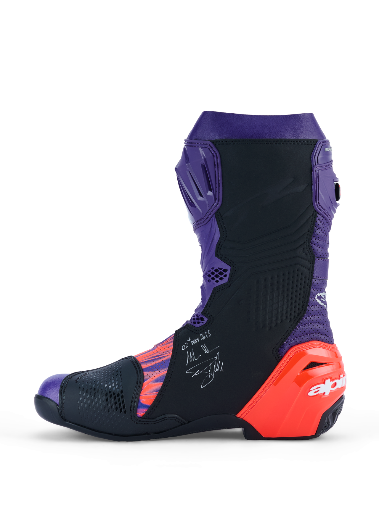 Alpinestars SUPERTECH R LE FLYTE VENTED BOOTS | PURPLE RED BLACK (Jorge Martin)