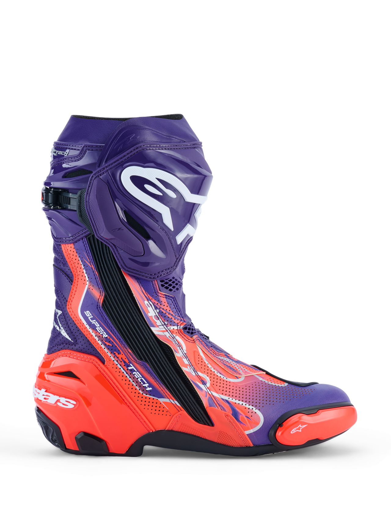 Alpinestars SUPERTECH R LE FLYTE VENTED BOOTS | PURPLE RED BLACK (Jorge Martin)