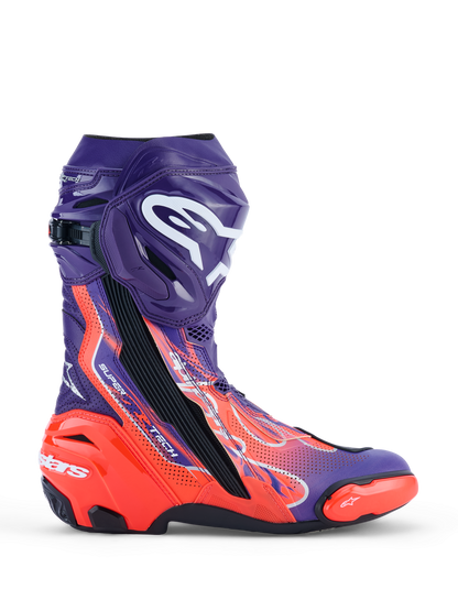 Alpinestars SUPERTECH R LE FLYTE VENTED BOOTS | PURPLE RED BLACK (Jorge Martin)