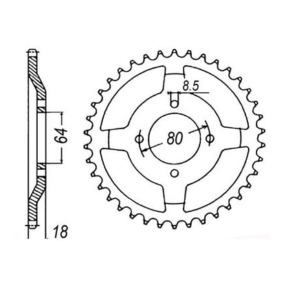 XAM Sprocket Kit Yamaha AG175 14/47