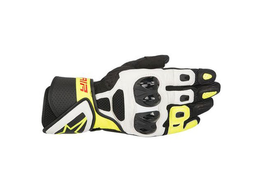Alpinestars Sp Air Gloves 2016 Black White Fluro Yellow