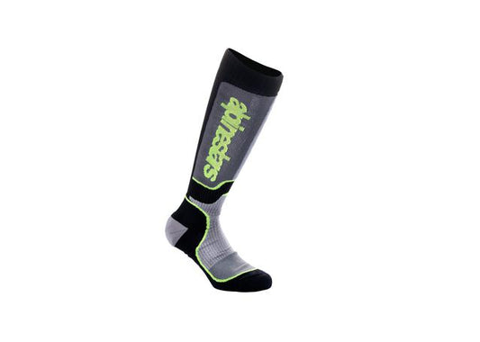 ALPINESTARS MX24 YOUTH MX PLUS SOCKS BLACK GREY YELLOW