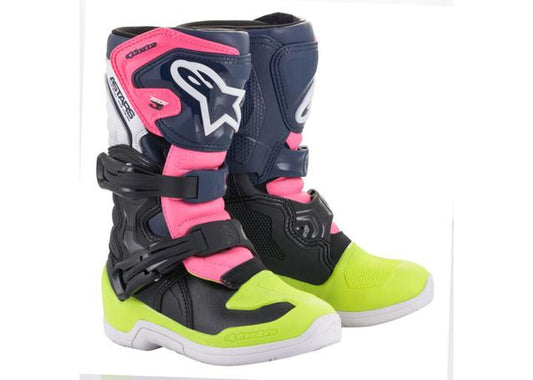 ALPINESTARS TECH 3S KIDS DARK BLUE PINK WHITE