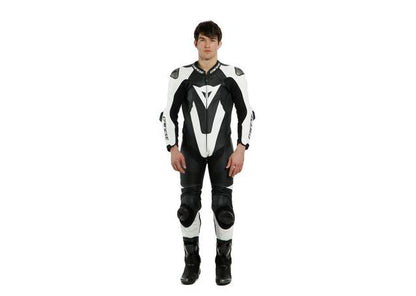 DAINESE LAGUNA SECA 5 1PC PERFORATED SUIT BLACK WHITE