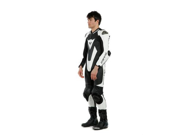 DAINESE LAGUNA SECA 5 1PC PERFORATED SUIT BLACK WHITE