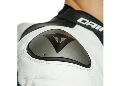 DAINESE LAGUNA SECA 5 1PC PERFORATED SUIT BLACK WHITE