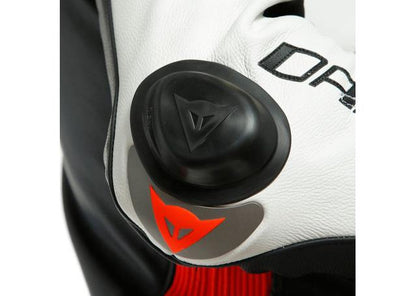 DAINESE LAGUNA SECA 5 1PC PERFORATED SUIT BLACK WHITE FLURO RED