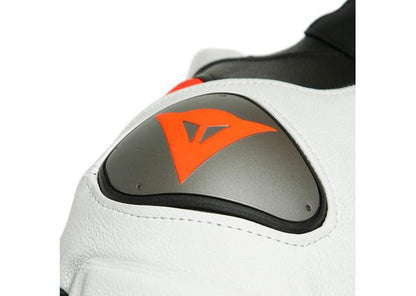 DAINESE LAGUNA SECA 5 1PC PERFORATED SUIT BLACK WHITE FLURO RED