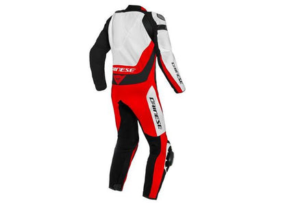 DAINESE ASSEN 2 1PC PERFORATED SUIT WHITE RED BLACK