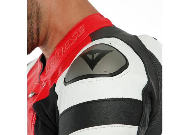 DAINESE ASSEN 2 1PC PERFORATED SUIT WHITE RED BLACK