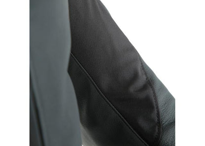 DAINESE AGILE LEATHER JACKET BLACK MATT CHARCOAL