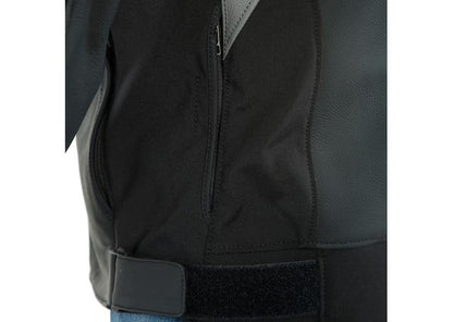 DAINESE AGILE LEATHER JACKET BLACK MATT CHARCOAL